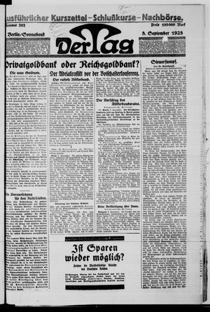 Der Tag vom 08.09.1923