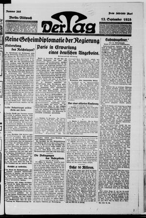 Der Tag vom 12.09.1923