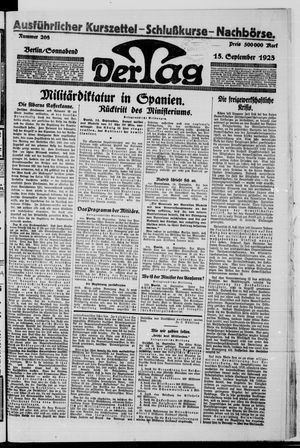 Der Tag vom 15.09.1923