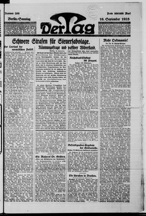 Der Tag vom 16.09.1923
