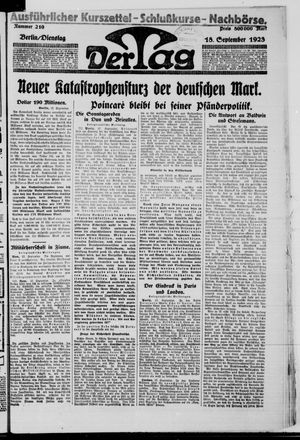Der Tag vom 18.09.1923