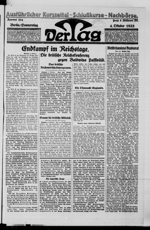 Der Tag vom 04.10.1923