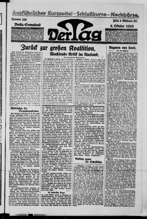 Der Tag vom 06.10.1923