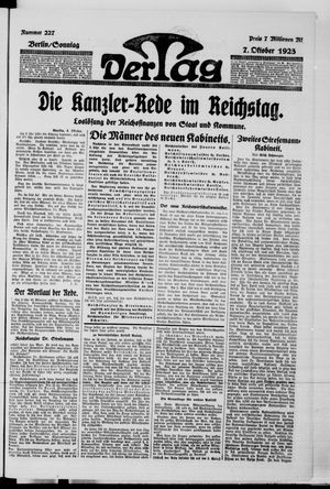 Der Tag vom 07.10.1923
