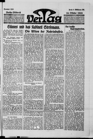 Der Tag vom 10.10.1923