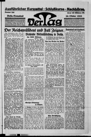 Der Tag vom 20.10.1923