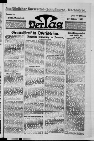 Der Tag vom 27.10.1923