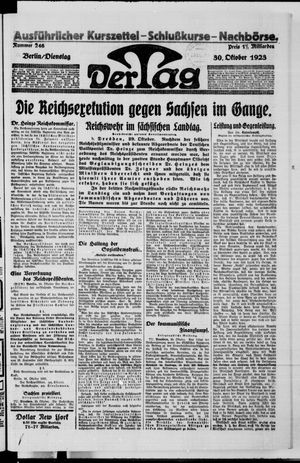 Der Tag vom 30.10.1923