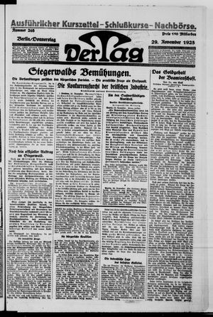 Der Tag vom 29.11.1923