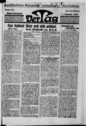 Der Tag vom 01.12.1923