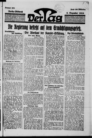 Der Tag vom 05.12.1923