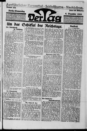 Der Tag on Dec 6, 1923