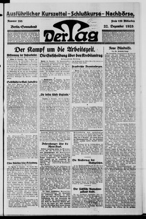 Der Tag vom 22.12.1923