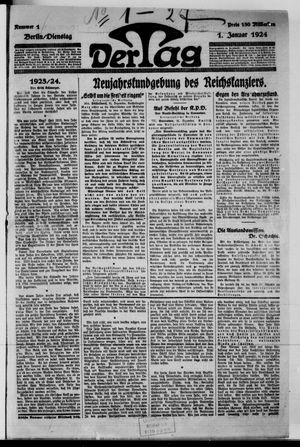 Der Tag on Jan 1, 1924