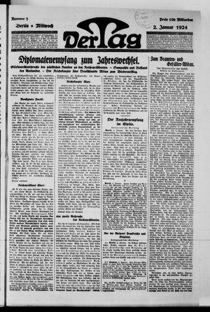 Der Tag on Jan 2, 1924