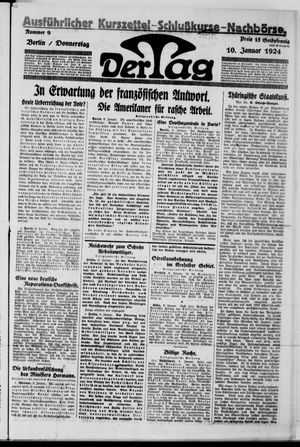 Der Tag on Jan 10, 1924