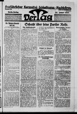 Der Tag vom 25.01.1924