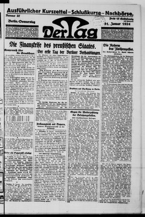 Der Tag vom 31.01.1924