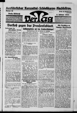 Der Tag vom 06.02.1924