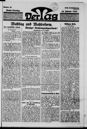 Der Tag vom 10.02.1924
