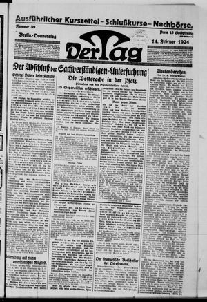 Der Tag vom 14.02.1924