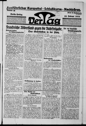 Der Tag vom 22.02.1924