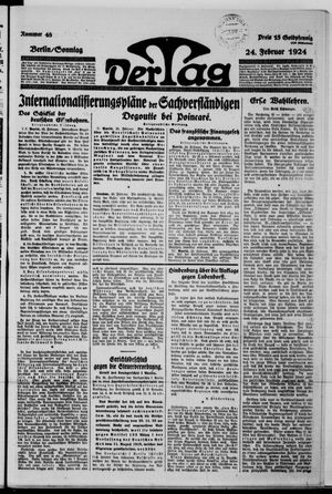 Der Tag vom 24.02.1924