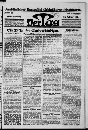 Der Tag on Feb 26, 1924