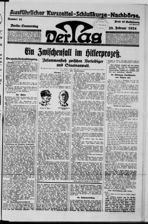 Der Tag vom 28.02.1924