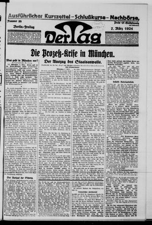 Der Tag on Mar 7, 1924