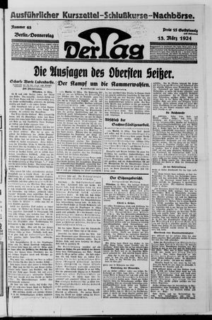 Der Tag vom 13.03.1924