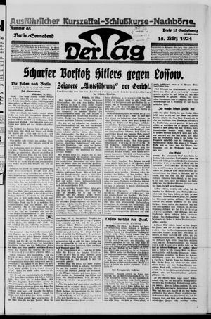 Der Tag vom 15.03.1924