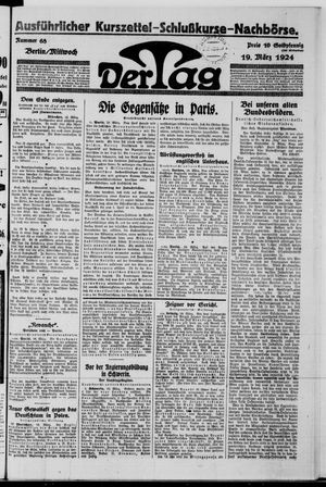 Der Tag vom 19.03.1924