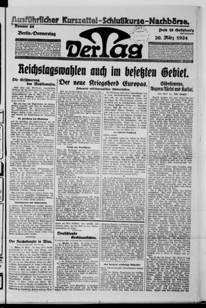 Der Tag vom 20.03.1924