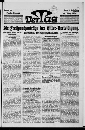 Der Tag on Mar 23, 1924