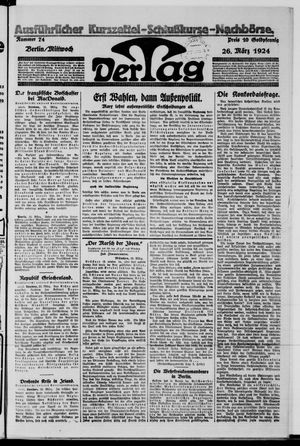 Der Tag vom 26.03.1924