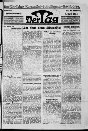 Der Tag vom 03.04.1924