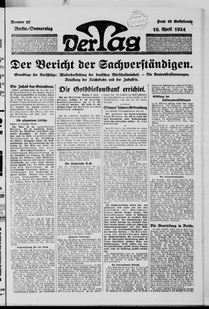 Der Tag vom 10.04.1924