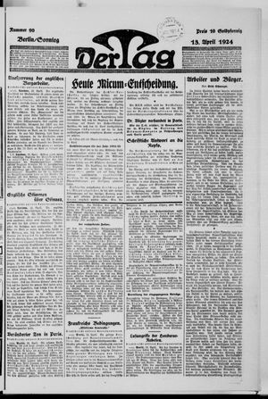 Der Tag on Apr 13, 1924