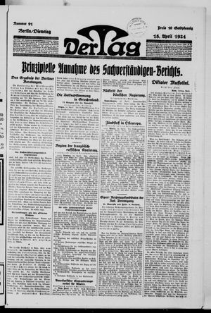 Der Tag on Apr 15, 1924