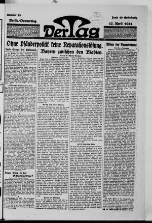 Der Tag on Apr 17, 1924