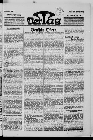 Der Tag on Apr 20, 1924