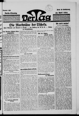 Der Tag vom 29.04.1924