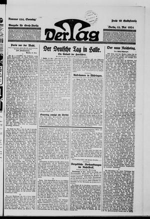 Der Tag on May 11, 1924