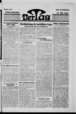 Der Tag vom 17.05.1924