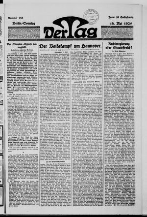 Der Tag on May 18, 1924