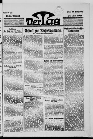 Der Tag vom 21.05.1924