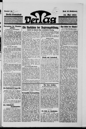 Der Tag vom 24.05.1924