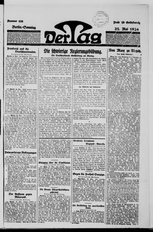 Der Tag vom 25.05.1924