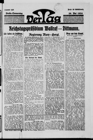 Der Tag vom 29.05.1924